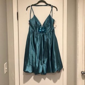 Jessica McClintock Teal dress